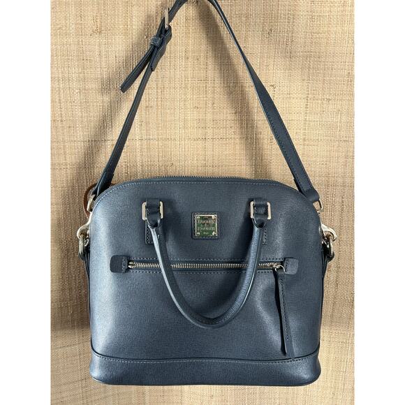 Dooney & Bourke saffiano dome handbag gray shoulderbag - Picture 1 of 10